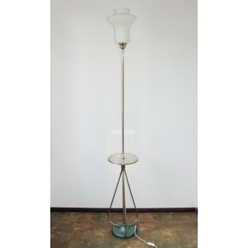 modernistyczna lampa podłogowa z epoki PRL